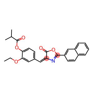 2-ethoxy-4-[(2-(2-naphthyl)-5-oxo-1,3-oxazol-4(5H)-ylidene)methyl]phenyl 2-methylpropanoate