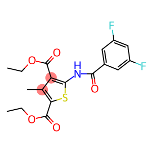 diethyl 5-[(3,5-difluorobenzoyl)amino]-3-methyl-2,4-thiophenedicarboxylate