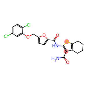 N-[3-(aminocarbonyl)-4,5,6,7-tetrahydro-1-benzothien-2-yl]-5-[(2,5-dichlorophenoxy)methyl]-2-furamide