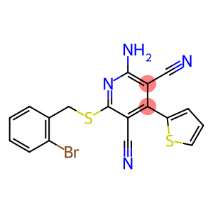 2-amino-6-[(2-bromobenzyl)sulfanyl]-4-(2-thienyl)-3,5-pyridinedicarbonitrile