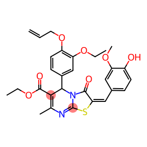 ethyl 5-[4-(allyloxy)-3-ethoxyphenyl]-2-(4-hydroxy-3-methoxybenzylidene)-7-methyl-3-oxo-2,3-dihydro-5H-[1,3]thiazolo[3,2-a]pyrimidine-6-carboxylate