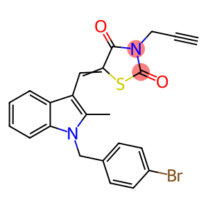 5-{[1-(4-bromobenzyl)-2-methyl-1H-indol-3-yl]methylene}-3-(2-propynyl)-1,3-thiazolidine-2,4-dione