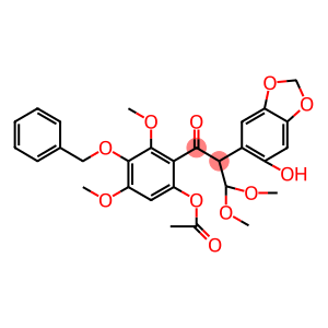 4-(benzyloxy)-2-[2-(6-hydroxy-1,3-benzodioxol-5-yl)-3,3-dimethoxypropanoyl]-3,5-dimethoxyphenyl acetate