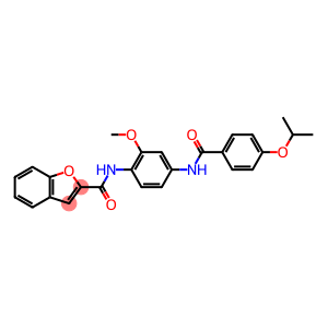 N-[2-methoxy-4-({[4-(propan-2-yloxy)phenyl]carbonyl}amino)phenyl]-1-benzofuran-2-carboxamide