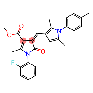 methyl 4-{[2,5-dimethyl-1-(4-methylphenyl)-1H-pyrrol-3-yl]methylene}-1-(2-fluorophenyl)-2-methyl-5-oxo-4,5-dihydro-1H-pyrrole-3-carboxylate