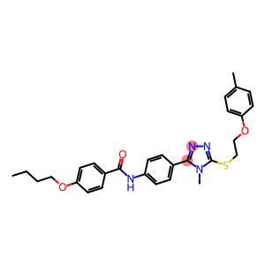 4-butoxy-N-[4-(4-methyl-5-{[2-(4-methylphenoxy)ethyl]sulfanyl}-4H-1,2,4-triazol-3-yl)phenyl]benzamide