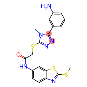 2-{[5-(3-aminophenyl)-4-methyl-4H-1,2,4-triazol-3-yl]sulfanyl}-N-[2-(methylsulfanyl)-1,3-benzothiazol-6-yl]acetamide