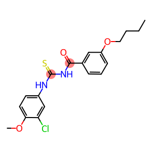 N-(3-butoxybenzoyl)-N'-(3-chloro-4-methoxyphenyl)thiourea