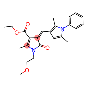 ethyl 4-[(2,5-dimethyl-1-phenyl-1H-pyrrol-3-yl)methylene]-1-(2-methoxyethyl)-2-methyl-5-oxo-4,5-dihydro-1H-pyrrole-3-carboxylate