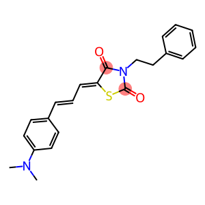 5-{3-[4-(dimethylamino)phenyl]-2-propenylidene}-3-(2-phenylethyl)-1,3-thiazolidine-2,4-dione