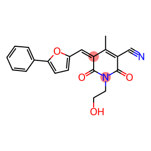 1-(2-hydroxyethyl)-4-methyl-2,6-dioxo-5-[(5-phenyl-2-furyl)methylene]-1,2,5,6-tetrahydro-3-pyridinecarbonitrile