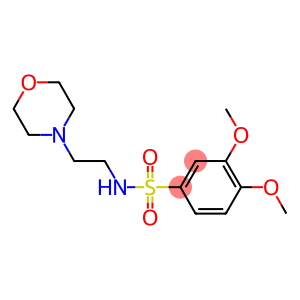 3,4-dimethoxy-N-[2-(4-morpholinyl)ethyl]benzenesulfonamide