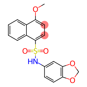 N-(1,3-benzodioxol-5-yl)-4-methoxy-1-naphthalenesulfonamide