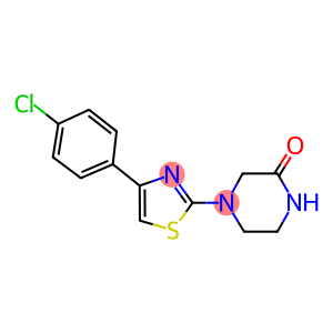 4-[4-(4-chlorophenyl)-1,3-thiazol-2-yl]-2-piperazinone