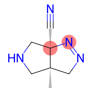 Pyrrolo[3,4-c]pyrazole-6a(3H)-carbonitrile, 3a,4,5,6-tetrahydro-3a-methyl-, (3aR,6aS)-rel- (9CI)