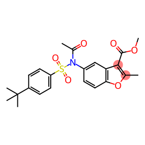 methyl 5-(N-((4-(tert-butyl)phenyl)sulfonyl)acetamido)-2-methylbenzofuran-3-carboxylate