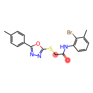 N-(2-bromo-3-methylphenyl)-2-{[5-(4-methylphenyl)-1,3,4-oxadiazol-2-yl]sulfanyl}acetamide