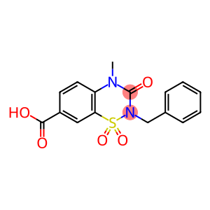 2-Benzyl-4-methyl-3-oxo-3,4-dihydro-2h-1,2,4-benzothiadiazine-7-carboxylic acid 1,1-dioxide