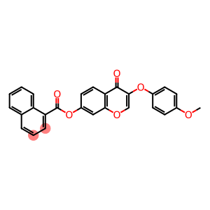 3-(4-methoxyphenoxy)-4-oxo-4H-chromen-7-yl 1-naphthoate