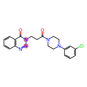 3-(3-(4-(3-chlorophenyl)piperazin-1-yl)-3-oxopropyl)benzo[d][1,2,3]triazin-4(3H)-one