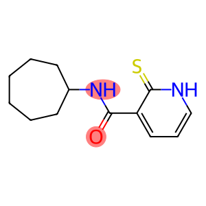 3-Pyridinecarboxamide,N-cycloheptyl-1,2-dihydro-2-thioxo-(9CI)