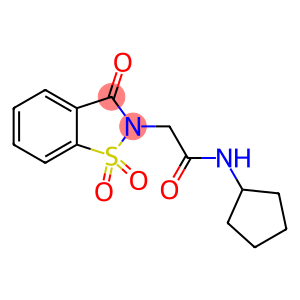 N-cyclopentyl-2-(1,1-dioxido-3-oxobenzo[d]isothiazol-2(3H)-yl)acetamide