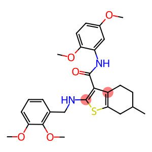 2-[(2,3-dimethoxybenzyl)amino]-N-(2,5-dimethoxyphenyl)-6-methyl-4,5,6,7-tetrahydro-1-benzothiophene-3-carboxamide