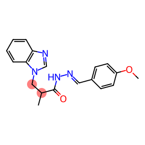 (E)-3-(1H-benzo[d]imidazol-1-yl)-N-(4-methoxybenzylidene)-2-methylpropanehydrazide