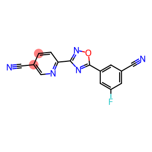 3-Pyridinecarbonitrile, 6-[5-(3-cyano-5-fluorophenyl)-1,2,4-oxadiazol-3-yl]-