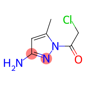 1H-Pyrazol-3-amine, 1-(chloroacetyl)-5-methyl- (9CI)