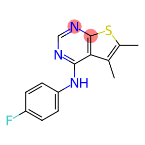 N-(4-氟苯基)-5,6-二甲基噻吩并[2,3-D]嘧啶-4-胺