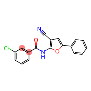 3-chloro-N-(3-cyano-5-phenylfuran-2-yl)benzamide