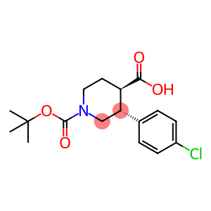 (±)-trans-1-(tert-Butoxycarbonyl)-3-(4-chlorophenyl)piperidine-4-carboxylic acid