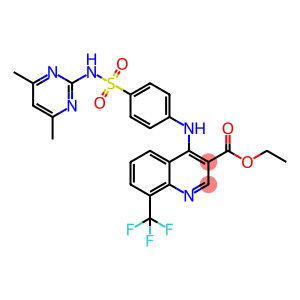 ethyl 4-(4-{[(4,6-dimethyl-2-pyrimidinyl)amino]sulfonyl}anilino)-8-(trifluoromethyl)-3-quinolinecarboxylate