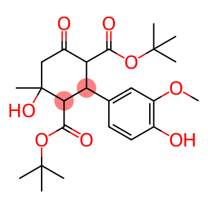 di(tert-butyl) 4-hydroxy-2-(4-hydroxy-3-methoxyphenyl)-4-methyl-6-oxo-1,3-cyclohexanedicarboxylate