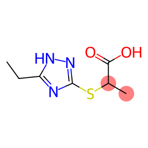 Propanoic acid, 2-[(5-ethyl-1H-1,2,4-triazol-3-yl)thio]- (9CI)