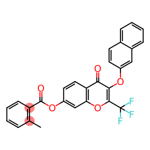 3-(2-naphthyloxy)-4-oxo-2-(trifluoromethyl)-4H-chromen-7-yl 2-methylbenzoate