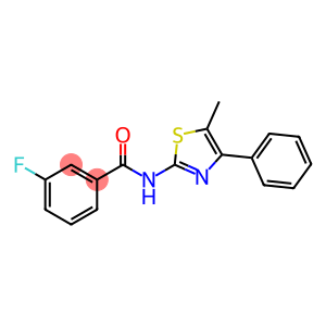 3-fluoro-N-(5-methyl-4-phenylthiazol-2-yl)benzamide