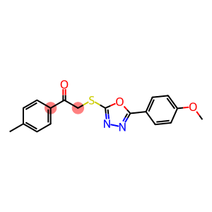 Ethanone, 2-[[5-(4-methoxyphenyl)-1,3,4-oxadiazol-2-yl]thio]-1-(4-methylphenyl)-