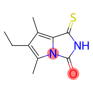 3H-Pyrrolo[1,2-c]imidazol-3-one,6-ethyl-1,2-dihydro-5,7-dimethyl-1-thioxo-(9CI)