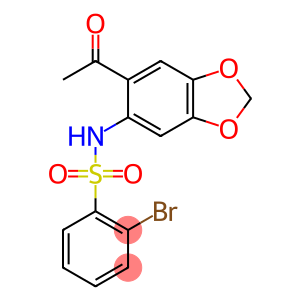 Benzenesulfonamide, N-(6-acetyl-1,3-benzodioxol-5-yl)-2-bromo-