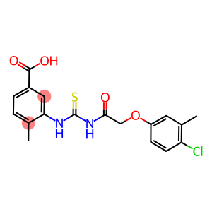 BENZOIC ACID, 3-[[[[(4-CHLORO-3-METHYLPHENOXY)ACETYL]AMINO]THIOXOMETHYL]AMINO]-4-METHYL-