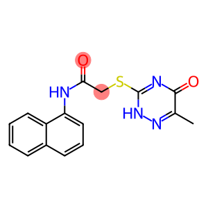 2-[(6-methyl-5-oxo-4,5-dihydro-1,2,4-triazin-3-yl)sulfanyl]-N-(1-naphthyl)acetamide