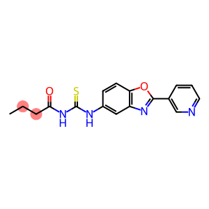 N-butyryl-N'-[2-(3-pyridinyl)-1,3-benzoxazol-5-yl]thiourea