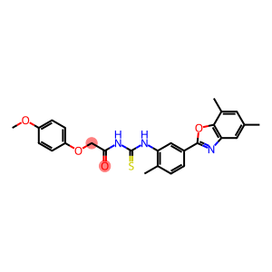 N-[5-(5,7-dimethyl-1,3-benzoxazol-2-yl)-2-methylphenyl]-N'-[(4-methoxyphenoxy)acetyl]thiourea