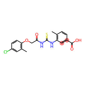 Benzoic acid, 3-[[[[2-(4-chloro-2-methylphenoxy)acetyl]amino]thioxomethyl]amino]-4-methyl-