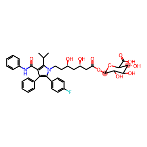 1-[(R,dR)-2-(4-Fluorophenyl)-,d-dihydroxy-5-(1-methylethyl)-3-phenyl-4-[(phenylamino)carbonyl]-1H-pyrrole-1-heptanoate] -D-Glucopyranuronic Acid