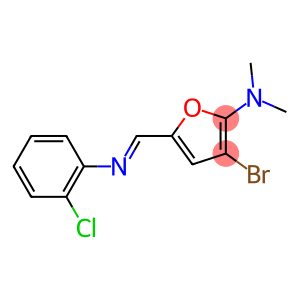 2-Furanamine,  3-bromo-5-[[(2-chlorophenyl)imino]methyl]-N,N-dimethyl-