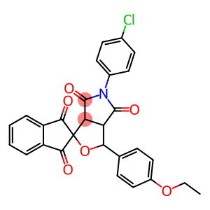 5-(4-chlorophenyl)-1-(4-ethoxyphenyl)-3a,6a-dihydrosprio[1H-furo[3,4-c]pyrrole-3,2'-(1'H)-indene]-1',3',4,6(2'H,3H,5H)-tetrone