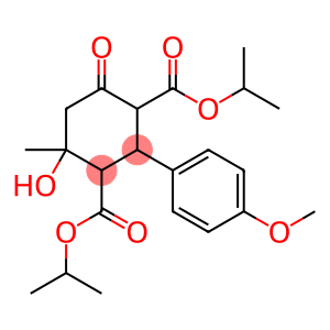 diisopropyl 4-hydroxy-2-(4-methoxyphenyl)-4-methyl-6-oxo-1,3-cyclohexanedicarboxylate